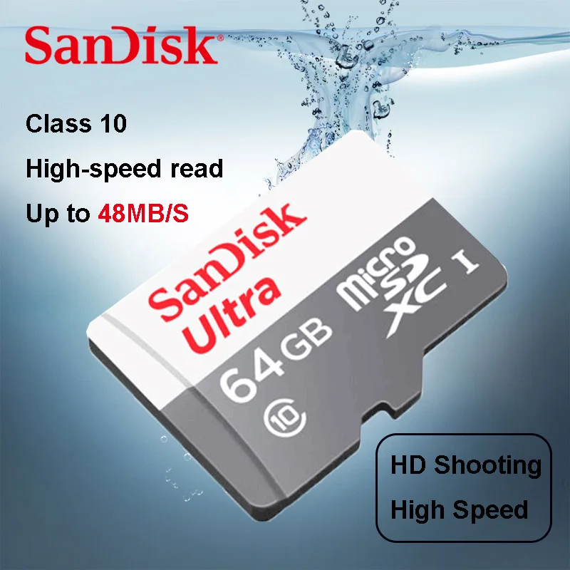 Sandisk ultra micro SD 64 ГБ 32 16 8 MicroSDHC/Micro SDXC UHS I карты памяти 48 МБ/с. класс 10 TF с адаптером|ultra