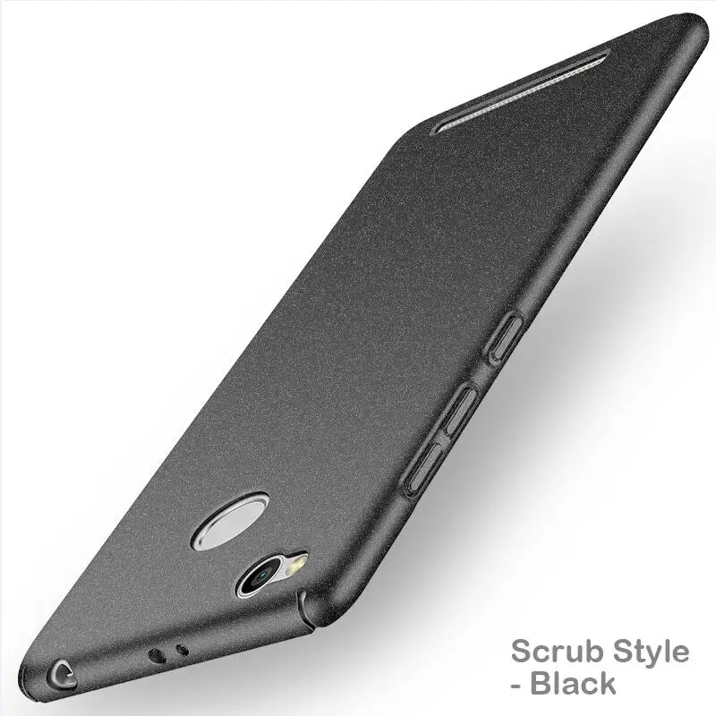 Scrub Black Gujiang Роскошные обновленная 4-уровневая живопись масляными красками чехол для Xiaomi Redmi 3 PRO/Redmi 3S Жесткий PC простой и стиль с эффектом потертости на заднюю панель - Цвет: Scrub Black
