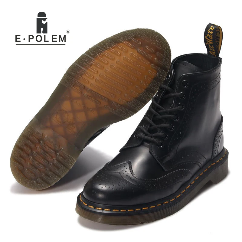 Ботинки-мартинсы из натуральной кожи унисекс в английском стиле | Обувь