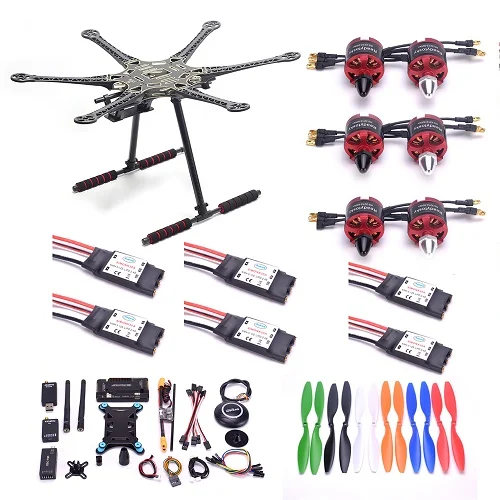 with APM2.6 set S550 PCB 550 мм Мультикоптер рамка Комплект Naza M Lite/APM2.6/Pixhawk 2.4.8 32 бит Контроллер полета с M8N gps 2212 920kv 1045 - Цвет: with APM2.6 set