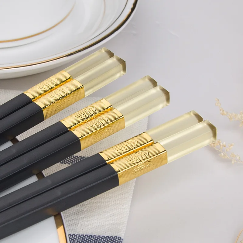 1 пара роскошных домашних палочки для суши посуда столовая сплав черные еды