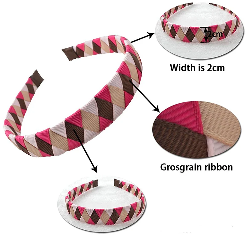 6PCS 7 Style Baby Ribbon Covered Plastic Hair Bands Fashion Girl Hairband For Kids Children Woman Headband Accessories | Детская одежда