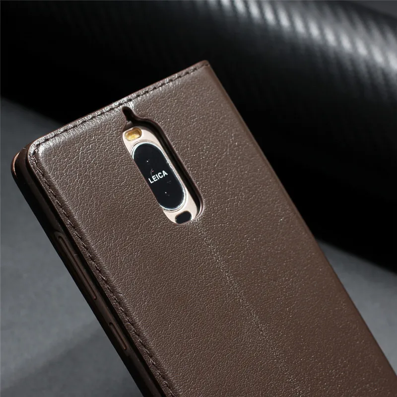 

CYBORIS Case for Huawei Ascend Mate9 pro View Window Flip Cover Genuine Leather Luxury Sleep Wake Function Smart Coque