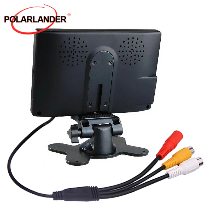 7 дюймовый цветной TFT ЖК монитор для автомобиля с 2 канальным видеоэкраном камеры