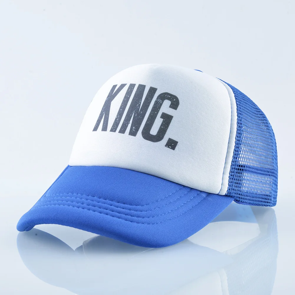 Детская кепка King queen, бейсболка для мальчиков, кепка King queen, солнцезащитная Кепка для девочек - Цвет: King dark blue