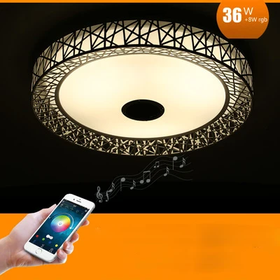 Беспроводной светодиодный потолочный светильник Bird Nest с Bluetooth меняющий цвета