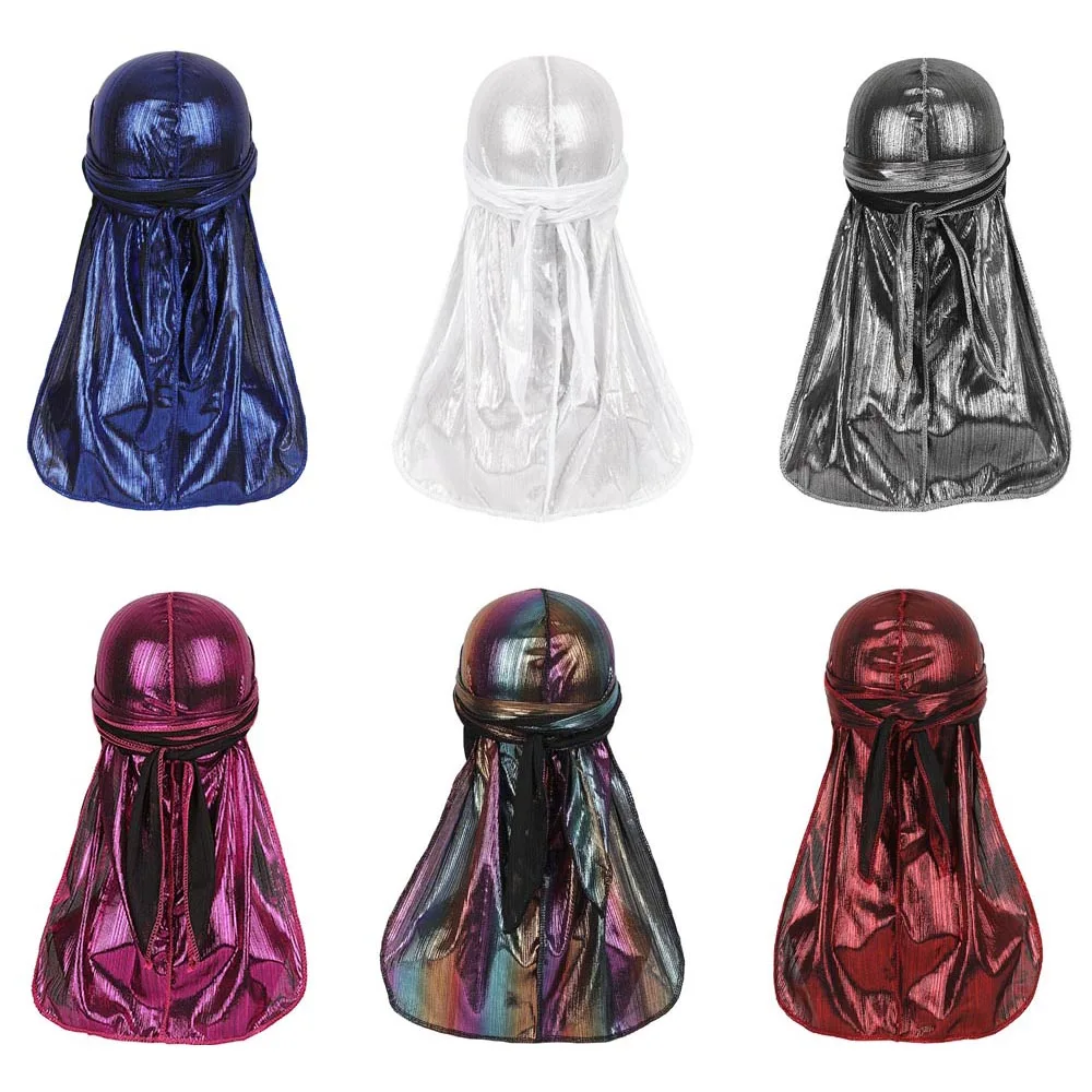 Шелковая долговечная Пиратская шапка унисекс атласная дышащая Кепка с длинным