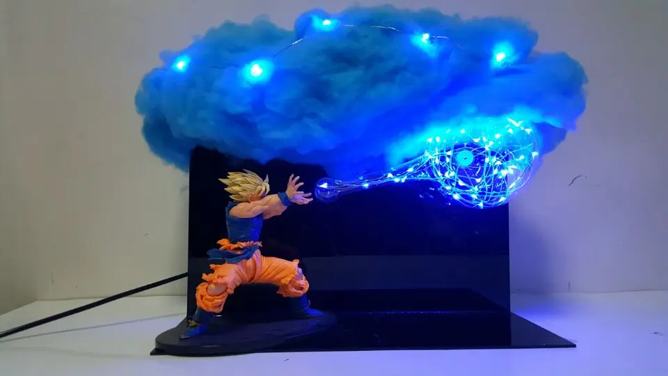 Dragon Ball Z фигурка Сон Гоку Led облако Feffect DIY дисплей игрушка Жемчуг дракона Супер Саян Гоку Kamehameha модель DBZ DIY177