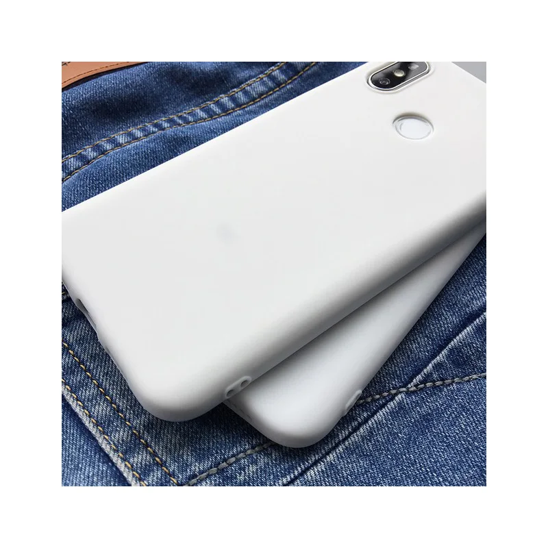 Белого цвета для Xiaomi Mi 8 чехол мягкий чехол для задней панели чехол задняя крышка чехол для Xiaomi Mi 8 защитный полный Матовые чехлы