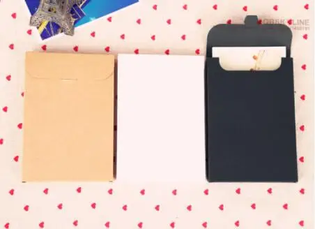 

30pcs Blank Paper Box Postcards boxes/ Black White Kraft Party favor box 15.5*10.8*1.5cm