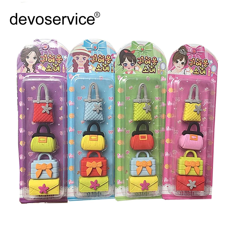 

Handbag Cosmetics Rubber Eraser Creative Kawaii Stationery School Supplies Papelaria Gift For Kids erasers for kids