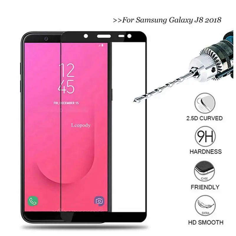 Полное покрытие закаленное стекло для Samsung Galaxy J8 SM J810F/DS J810G/DS экран протектор Защитная пленка для Samsung J8 J810F J810G Защита экрана Защитная пленка чехол для телефона