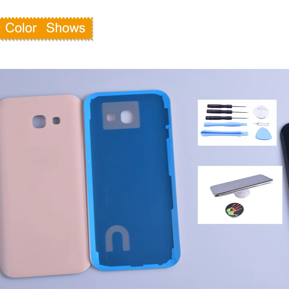 Для Samsung Galaxy A5 A520 A520F SM-A520F корпус крышка батареи задняя крышка чехол задняя дверь шасси A5 замена корпуса - Цвет: Pink with gift