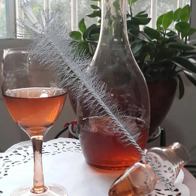 Белая нейлоновая бутылка специальная щетка для очистки бутылки вина пива