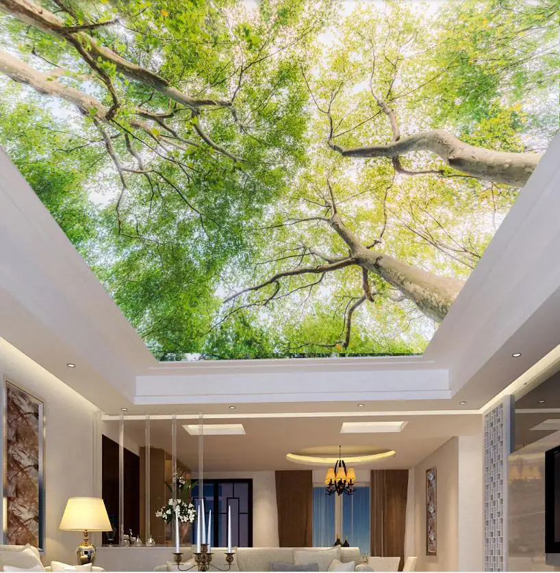 Пользовательский 3d Фотофон для гостиной с солнечным лесом|Обои| |