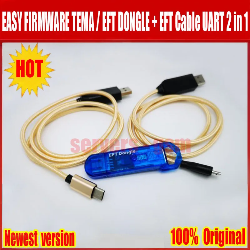 Новинка 100% оригинальная прошивка TEMA / EFT DONGLE + кабель UART 2 в 1 Бесплатная