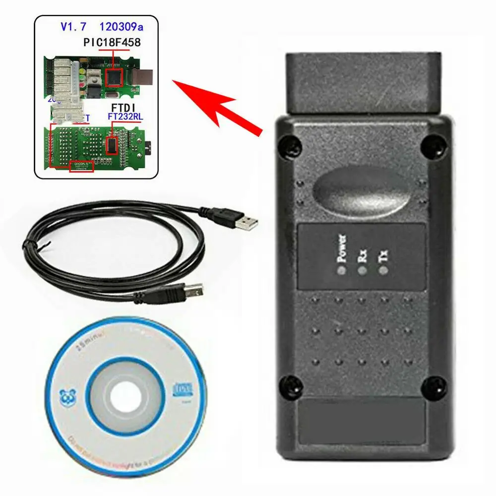 V1.7 OPCOM V1.70 OP COM для Opel OBD2 интерфейс сканер диагностический инструмент с чипом PIC18F458|