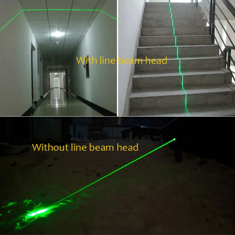 CWLASER 2 в 1 532 нм Зеленый/650нм красный линейный Луч лазерная указка ручка