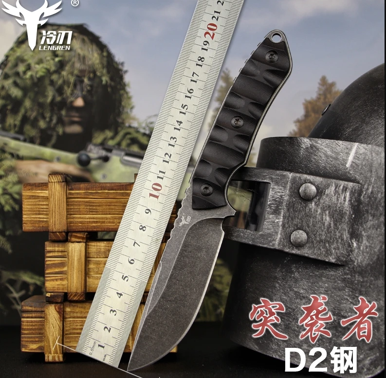 Портативный тактический армейский нож PSRK D2 для выживания кемпинга рукоятка G10