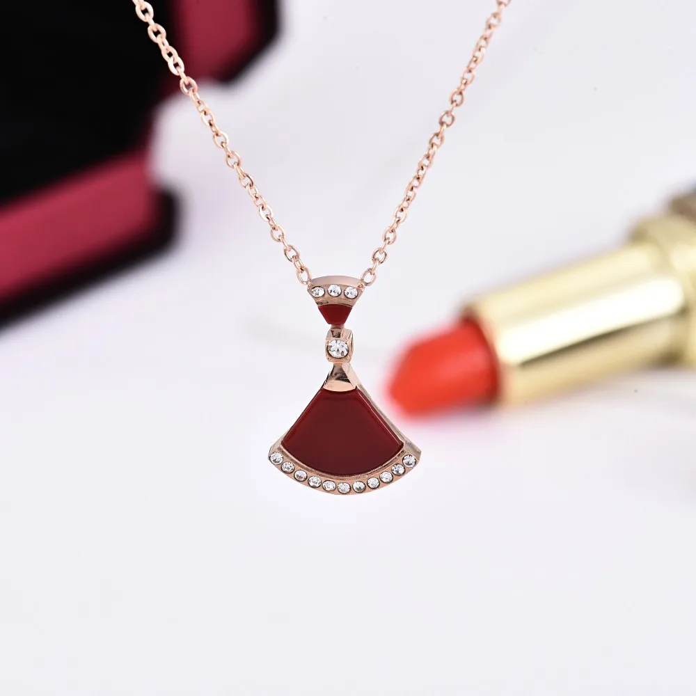 Новинка 2021 юбка-ракушка Веерообразное ожерелье Женский Кристалл от Swarovski белая