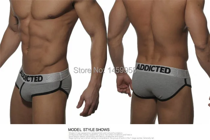 Add addicted men's underwear sexy fashion multicolour cueca jockstrap modal briefs 2 pieces Free shipping ad03 | Тематическая