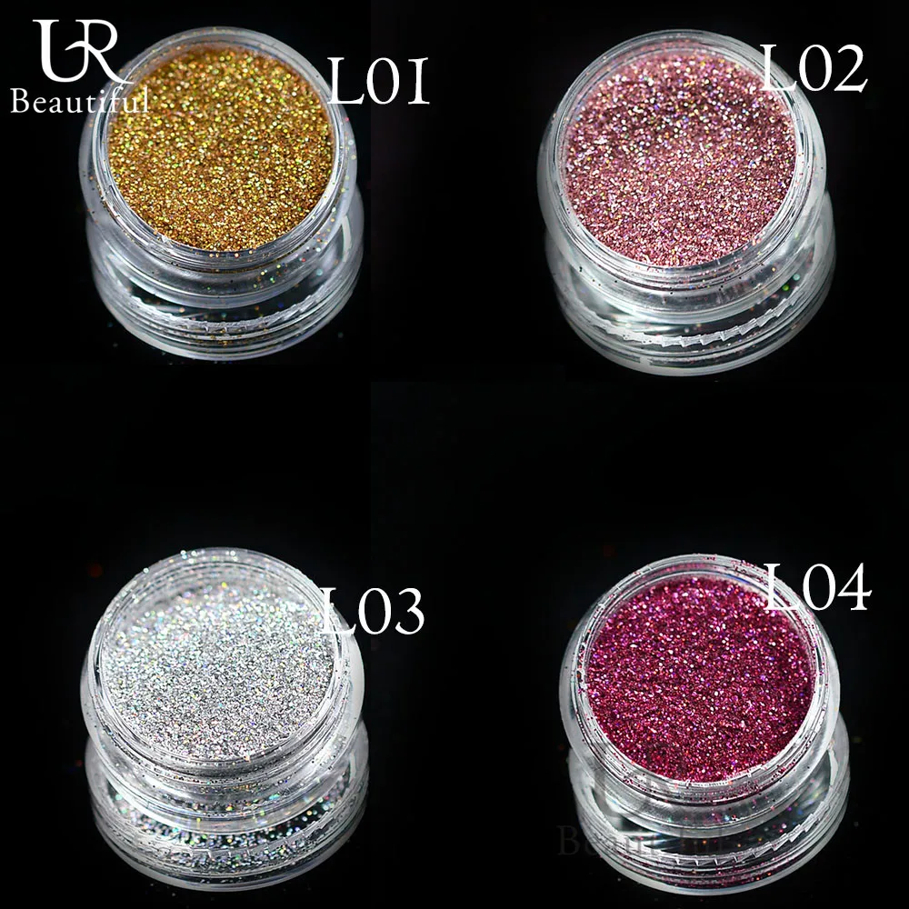 Новое поступление мини-бутылки красивый блестящий порошок для ногтей 3D наклейки