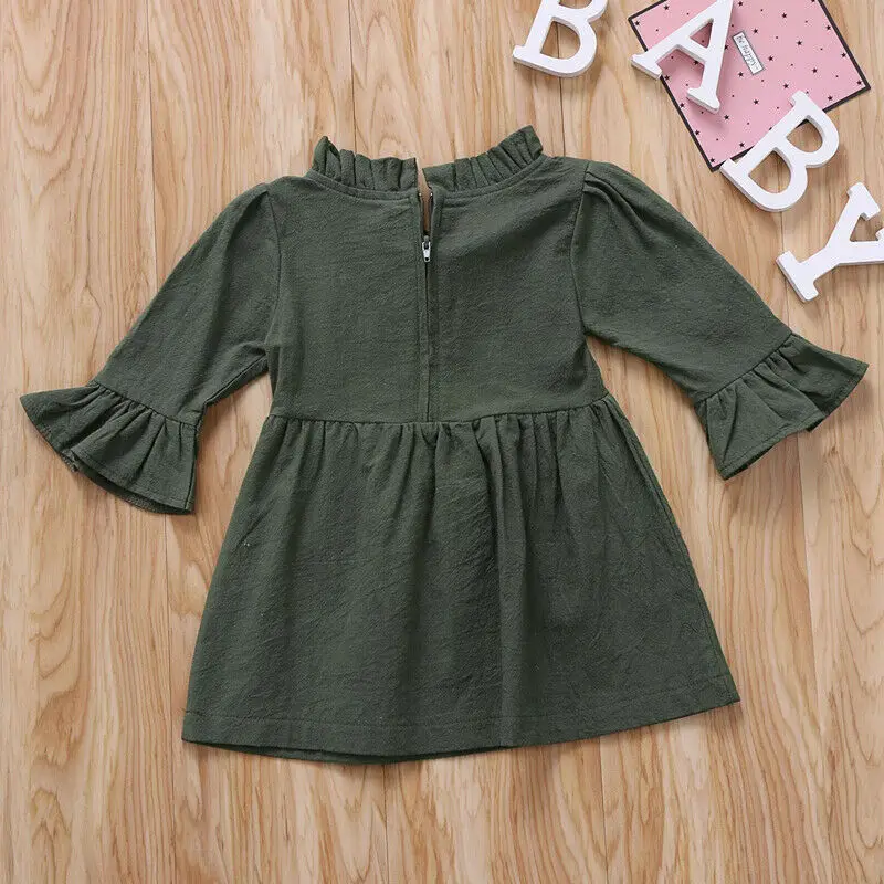 Платье с длинным рукавом и жабо для маленьких девочек платье торжеств оптовая