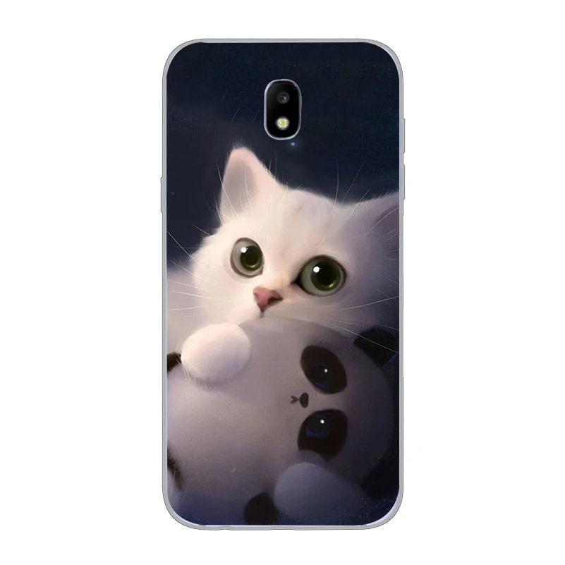 ciciber Cover For Samsung Galaxy J 8 7 6 5 4 3 2 1 Europe Pro Core Prime mini 2016 2017 2018 Phone Case Soft TPU Cute Animal Cat |
