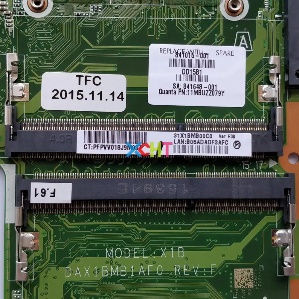 для hp notebook 14 ab series pc 841015 001 841015 601 dax1bmb1af0 w i7 6500u cpu w n16s gt s a2 gpu матер