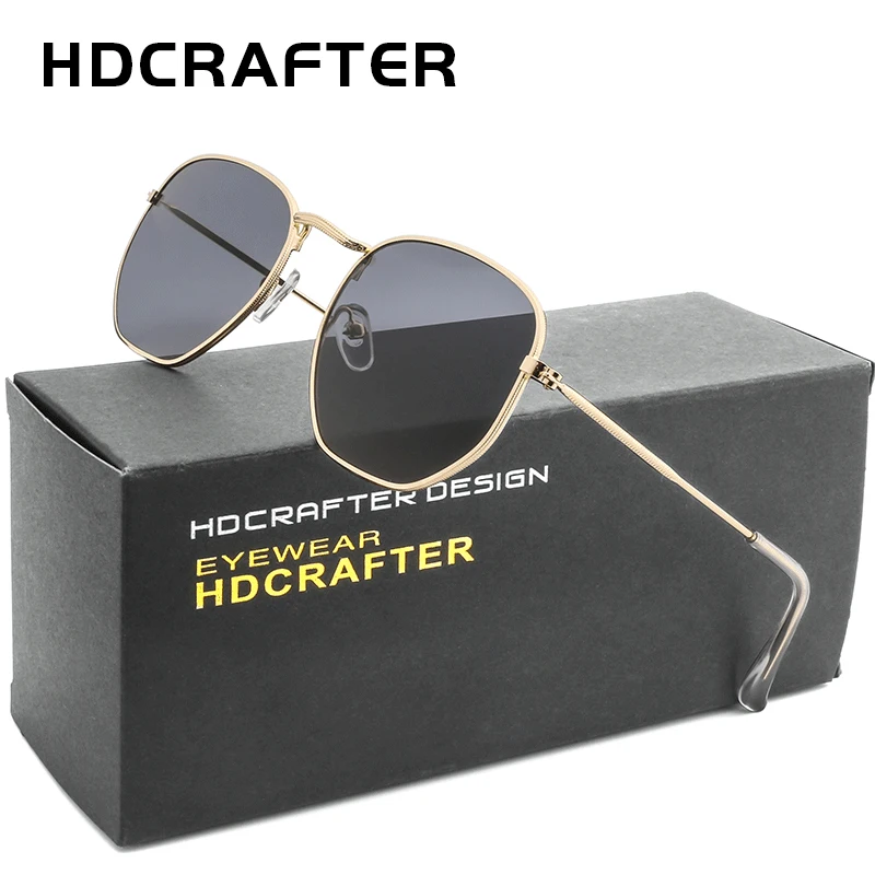 Hdcrafter брендовые женское зеркало солнцезащитные очки для мужчин квадратные UV400