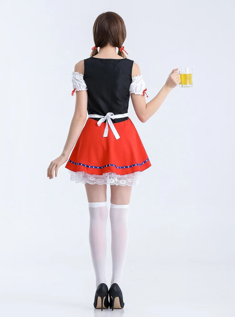 Платье дирндл костюм для Октоберфеста пивная горничная немецкое баварское