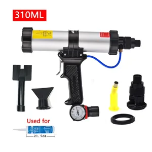 Пистолет с воздушным картриджем 310 мл, пистолет для краски и украшения, металлическая пластина, пластиковый наконечник, картридж, пневматический герметик, инструменты для отделки