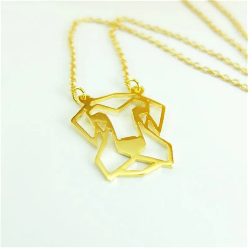 Модное ожерелье Airedale Terrier с головой собаки Женский оригами массивный кулон|collar