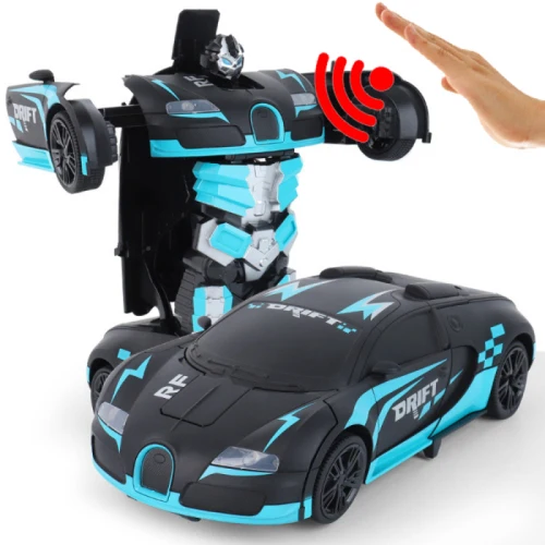 Blue Bugatti Высокое качество RC автомобиль 1:12 большой жесты зондирования преобразование электрической энергии роботы спортивные автомобили дрейф модель дистанционного управления автомобиль игрушка - Цвет: Blue Bugatti