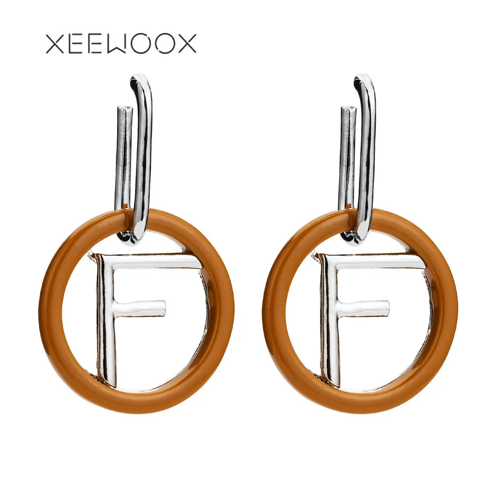 XEEWOOX 2019 новый модный акриловый дизайн F буквы металлические длинные висячие