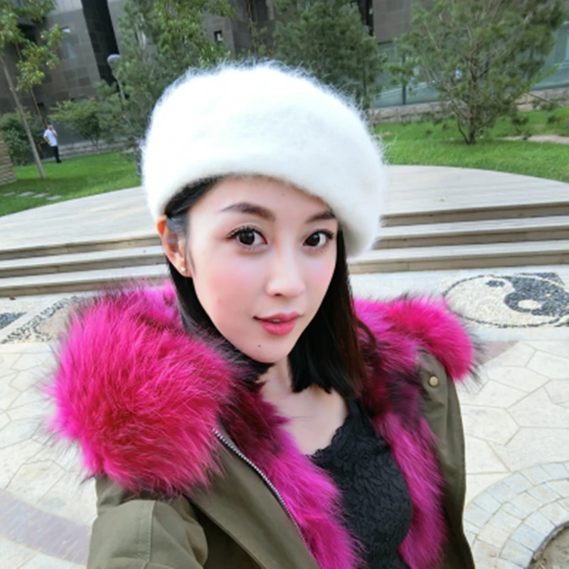 Новый длинный норковый Бархатный берет шапка на осень и зиму женская модная