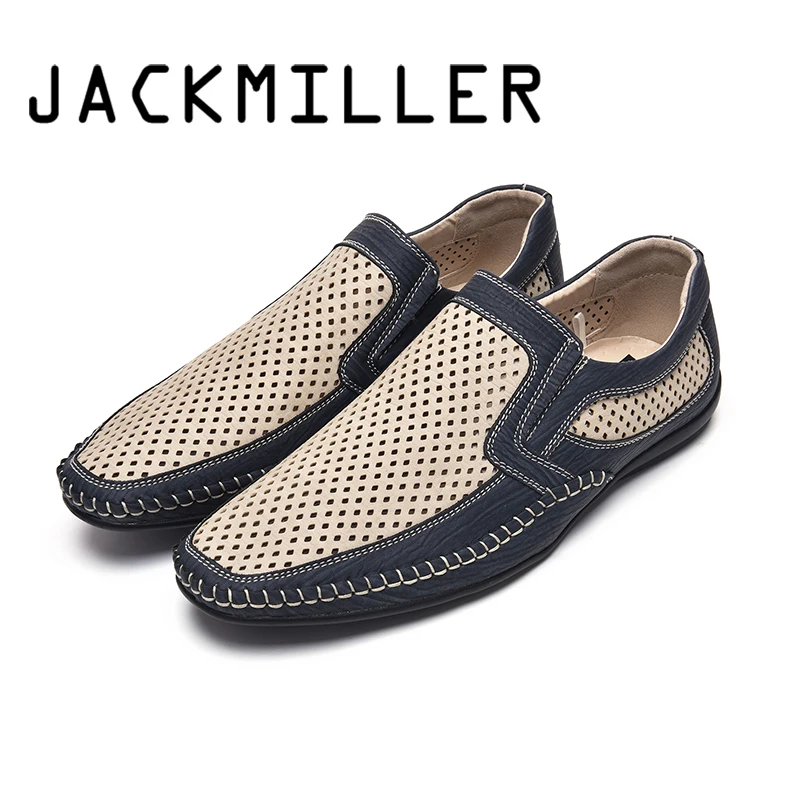 Jackmiller/Новинка весенне-летние мужские лоферы на плоской подошве повседневная
