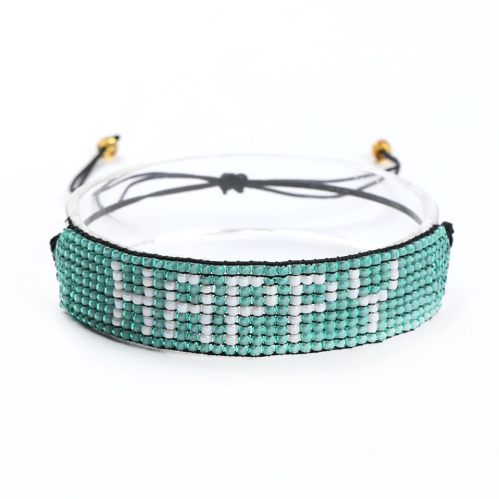 Go2boho MIYUKI браслет женский Зеленый Кристалл кисточкой Жук Pulsera Mujer счастливые насекомые браслеты в стиле бохо Handmad Delica бусины