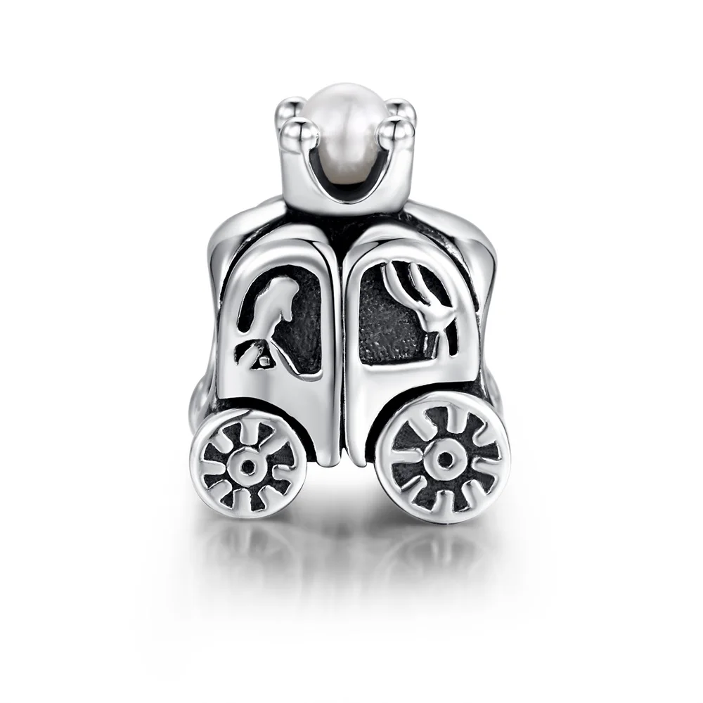 

Aceworks Carriage Charm 925 Sterling Silver European Beads Silver Charms Fit diy Snake Chain Bracelet Women High-quality LHQ2814