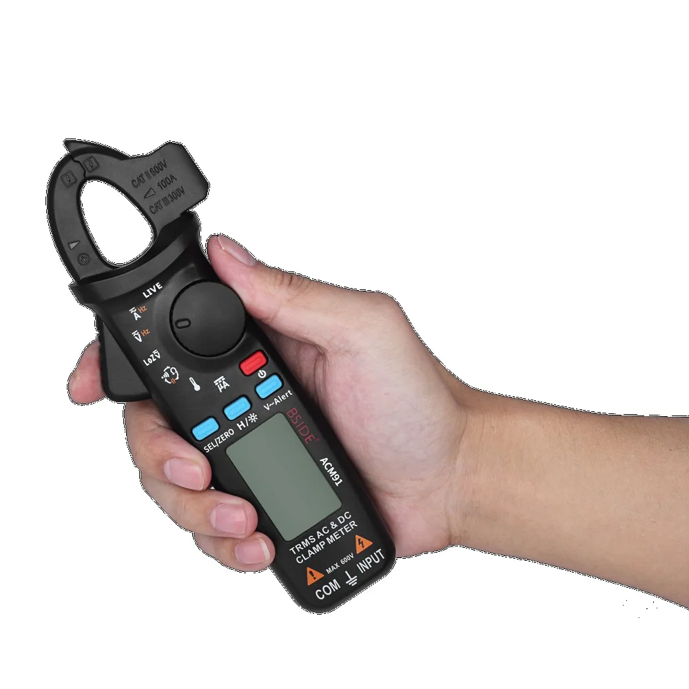 Цифровой зажим ACM91 RMS 6000 отсчетов переменный/постоянный ток напряжение амперметр