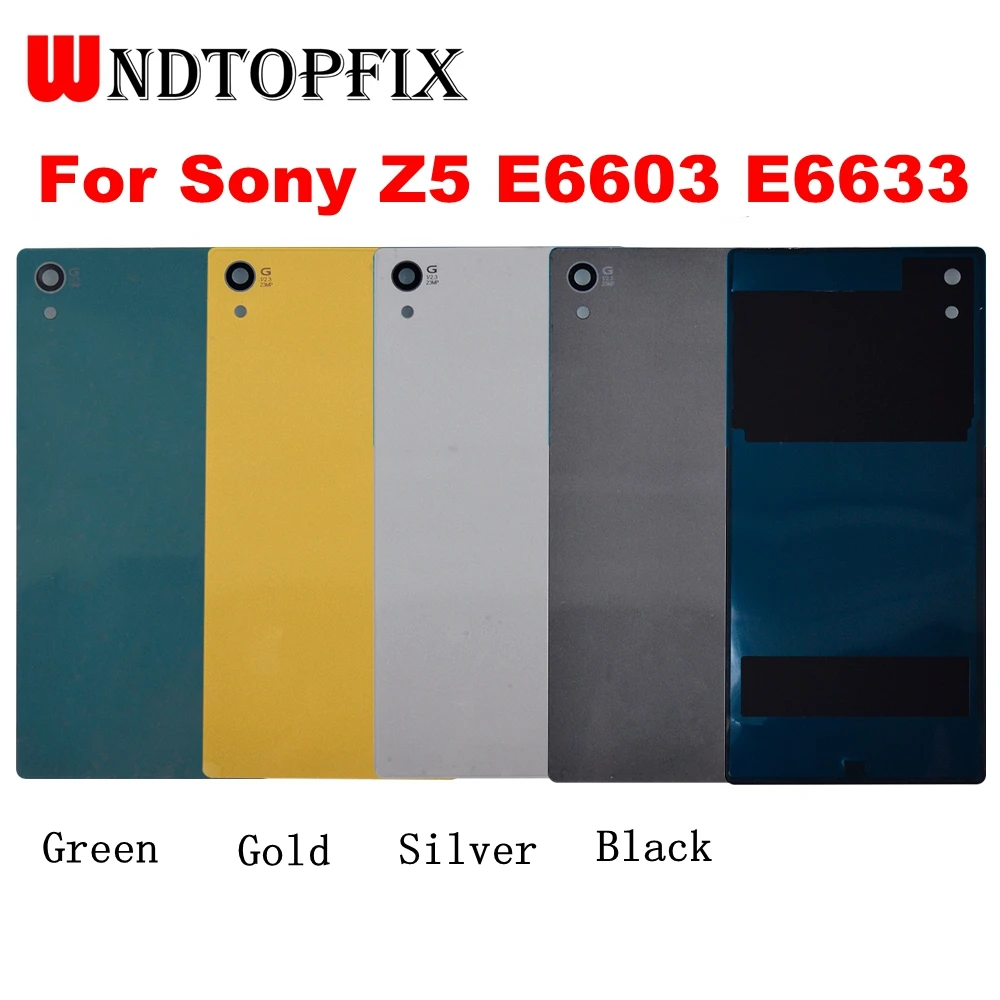 

5.2" For SONY Xperia Z5 Back Battery Cover Rear Door Housing Case E6603 E6633 E6653 Replacement For SONY Xperia Z5 Battery Cover