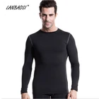 Мужская зимняя термоспортивная одежда LANBAOSI, компрессионные обтягивающие базовые рубашки для велоспорта, бега, тренировок