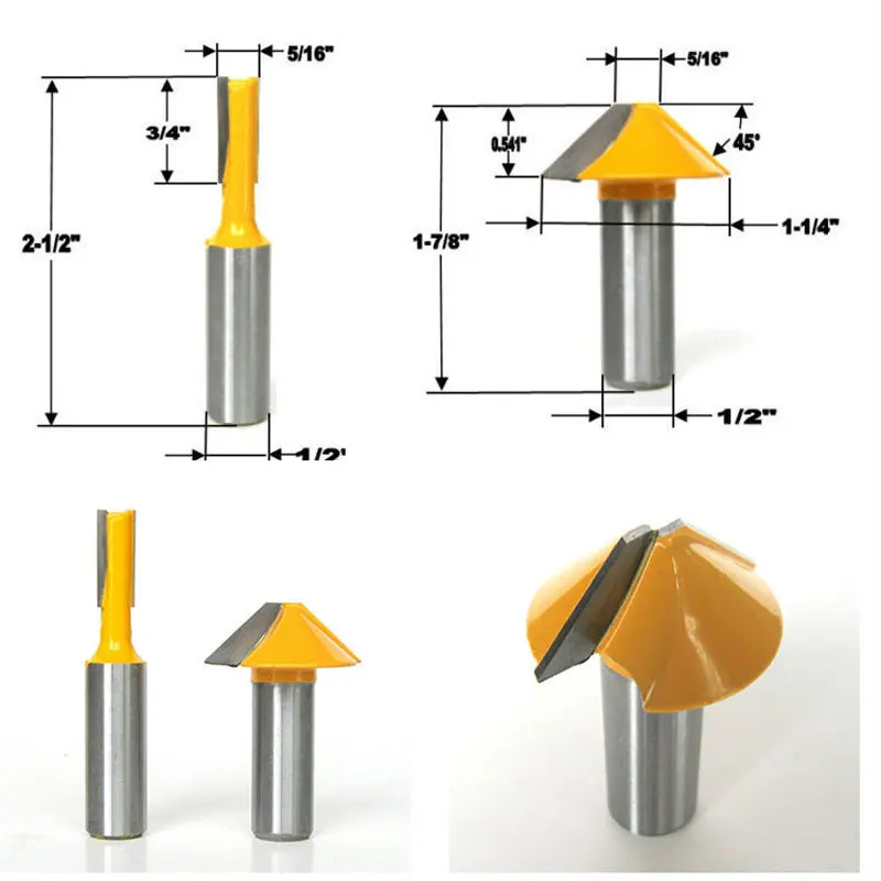 2 шт. 1/2 &quotSH Window grill Muntin/Mullion Cutter Router Bit Set деревообрабатывающий режущий шип резак