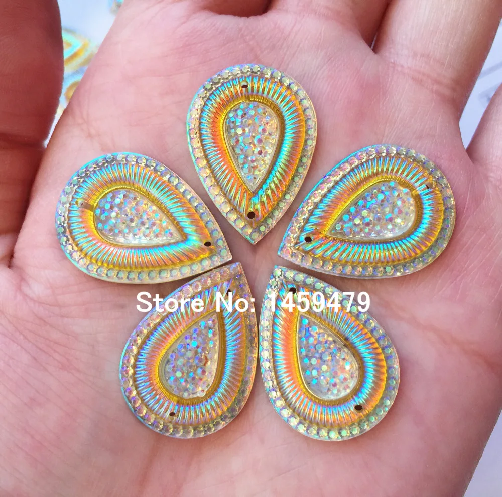 Свободные камни для шитья нежный акриловый горизонтальный плоский золотой