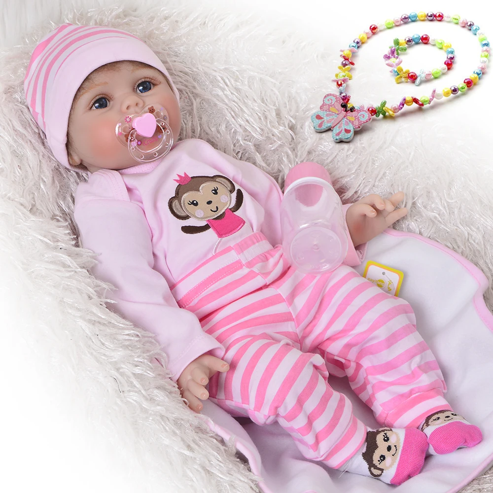 55 см Силиконовые Reborn куклы Baby живой реалистичный Boneca Bebe реалистичные настоящая