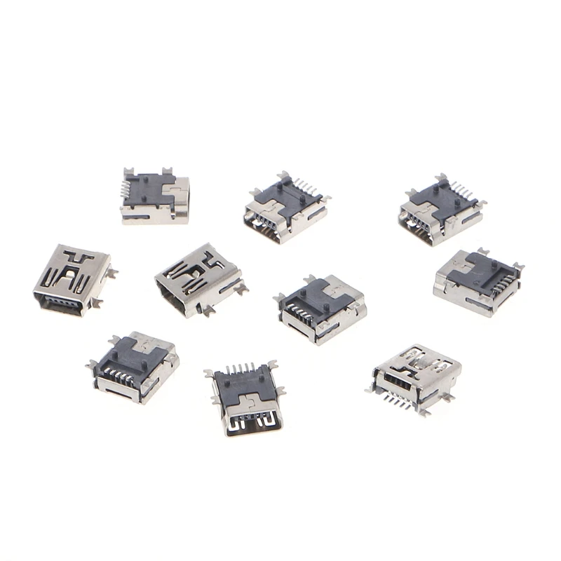 10 шт. мини USB Type B 5 контактный гнездовой разъем для зарядки мобильный телефон|connector