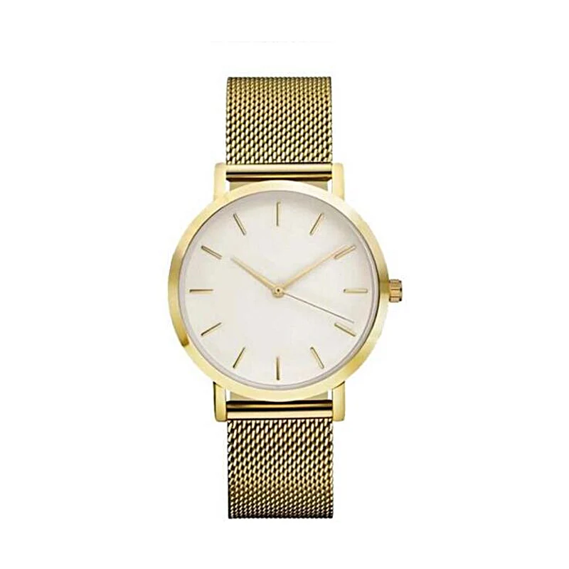 Men Women Fashion Stainless Steel Strap Analog Quartz Wrist Watch Luxury Simple Style Designed Bracelet Watches Clock 2018 | Наручные