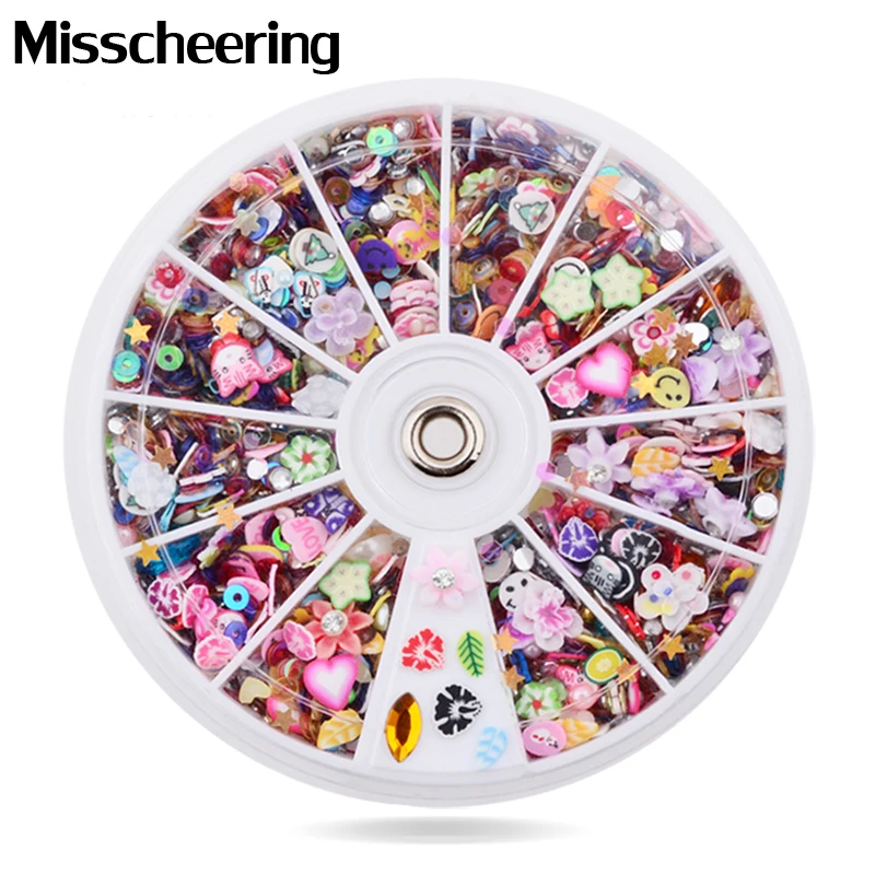 1 шт. разноцветные полимер блестки для дизайна ногтей стразы украшения