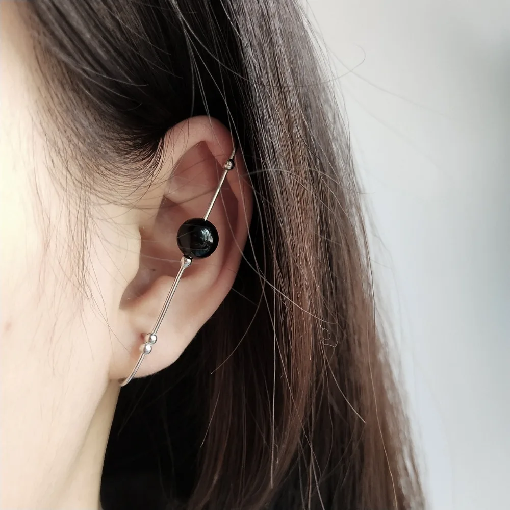 

Amaiyllis 925 Sterling Silver Black Agate Earrings For Female Earrings Silver 925 Jewelry Accessories