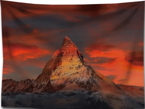 Red mountain Гобелен настенный гобелен лес гобелен Природа Гобелен горный настенный ковер для гостиной декоративные гобелены - Цвет: Red mountain